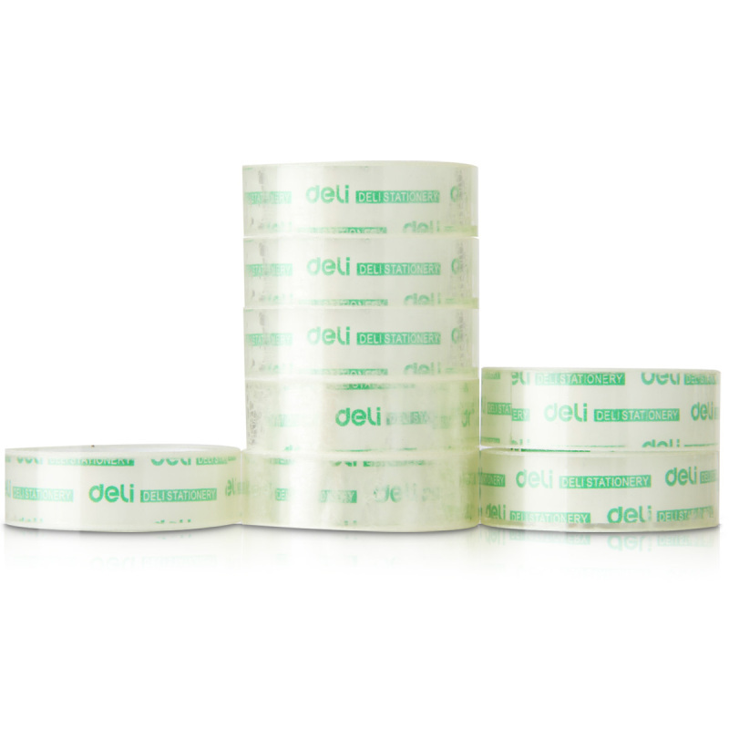 得力(deli)30011学生文具胶带 手撕隐形透明胶带12mm*25y 12卷/筒 5筒
