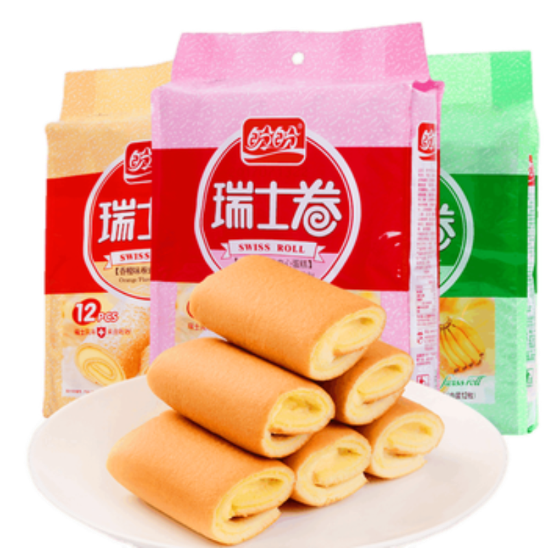 苏宁 达利园 瑞士卷 香橙味160g*2袋+草莓味160g*2袋/份 5份起订