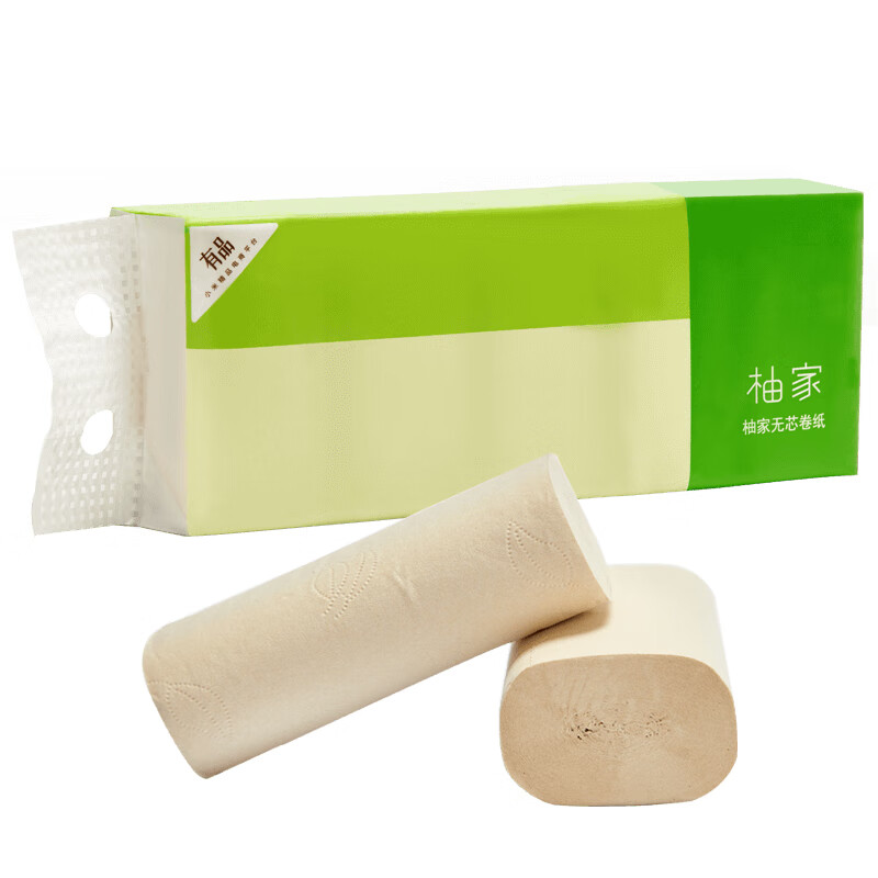 柚家无芯卷纸本色竹浆款加厚顺滑 4层70g/卷*10卷/提*3(共30卷整箱装)高清大图