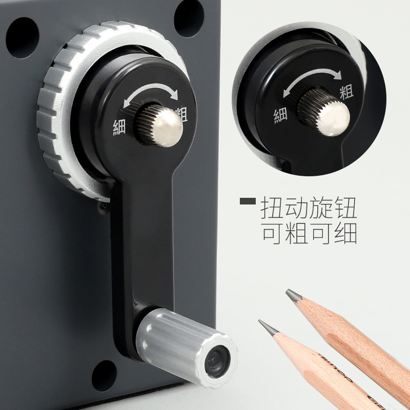 得力(deli)0668手摇卷笔刀大口径削笔机儿童三角铅笔削笔器多功能素描彩铅大号可削粗杆铅笔旋车绞铅笔刀2个