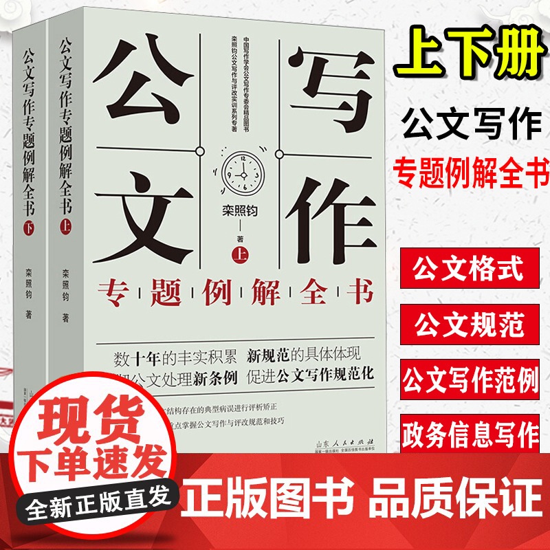 新书公文写作专题例解全书上下栾照钧公文写作与评改实训之系列专著公文格式、公文规范、公文写作范例、政务信息写作一一道来高清大图