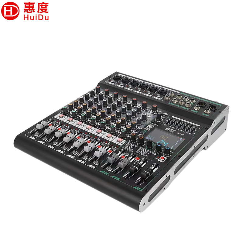 惠度(HuiDu)XY-08专业多路调音台内置99种DSP数字效果器报告厅会议室舞台演出路演设备调音台(白边)高清大图