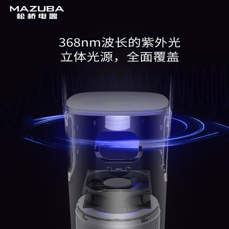 松桥(MAZUBA)灭蚊灯M-M01F 白色节能环保防蚊虫叮咬USB物理灭蚊灯无烟健康灭蚊母婴童适用