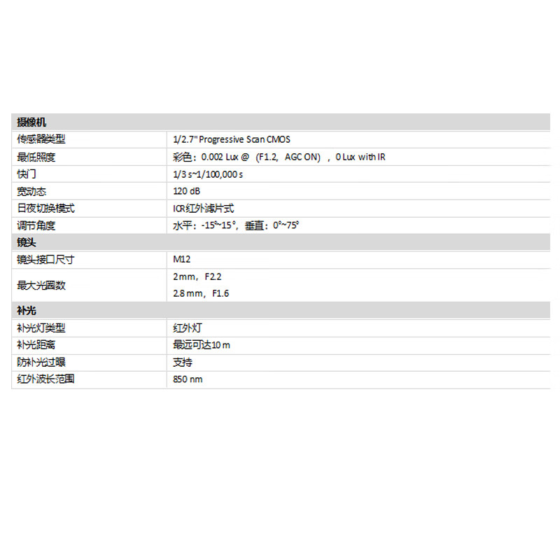 海康威视(HIKVISION)DS-2CD252ZDHRITS/DT摄像机(单位:台)高清大图