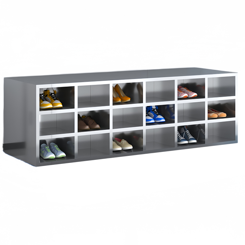 铭思达不锈钢鞋柜双面36格个高清大图