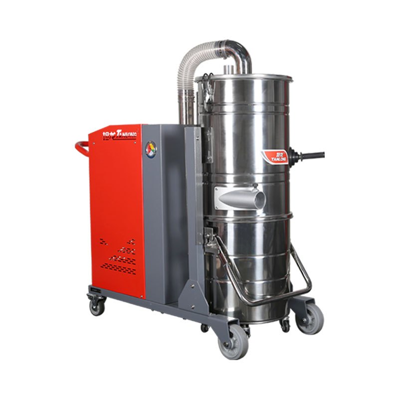 坦龙7.5kw工业吸尘器380v大型车间吸铁屑铝屑铁渣手推式吸灰机器