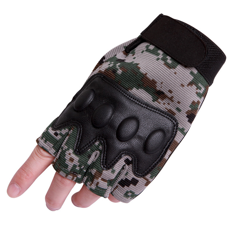 兵行者90周年阅兵战术手套户外男半指手套 林地