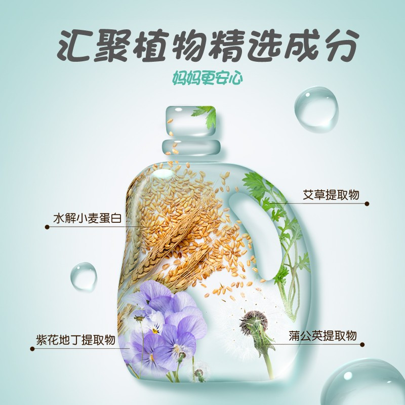 贝亲新生婴儿酵素洗衣液量贩宝宝内衣儿童衣物清洗剂(甜美花香)MA115补充装750ml