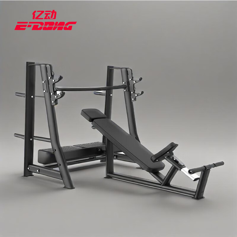 亿动 室内自由力量小件杠铃架举重床健身器械 豪华上斜卧推架 YD-034