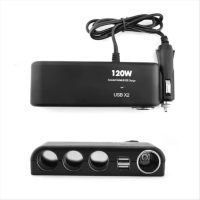车载充电器一拖四USB充电多功能点烟器车用转换插座24V/12V扩展口 单个12V点烟头