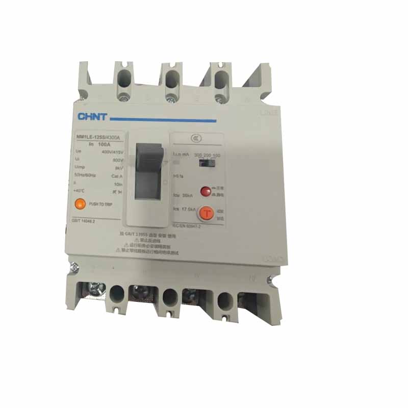 正泰NM1LE-125S/4300A 100A 100.200.300mA G 塑壳漏电断路器三相三线漏电保护器