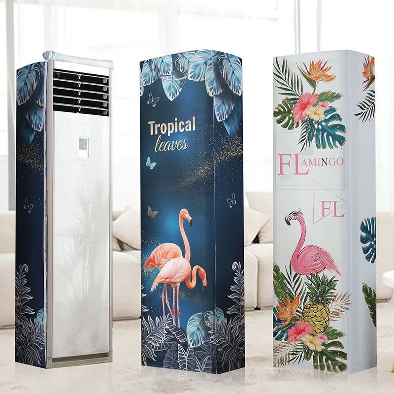 京城派 空调罩方形柜机防尘罩保护套格力美的奥克斯海尔开机不取大3p立式方柜机罩 6813春色满园 170*50*30cm图片