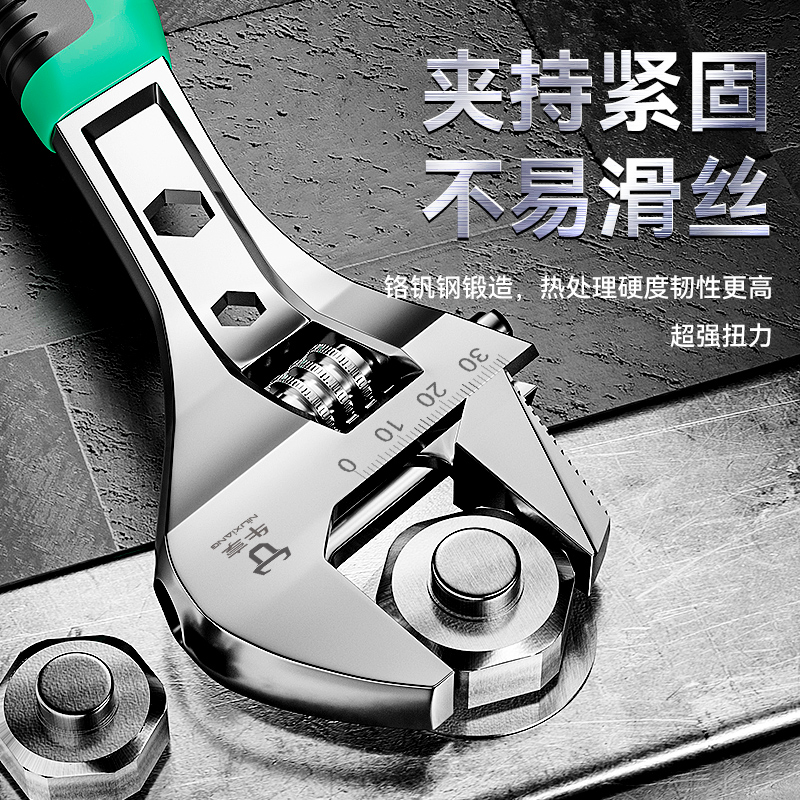 活动扳手工具套装万能活口管钳五金大全多功能大开口卫浴扳子全套高清大图