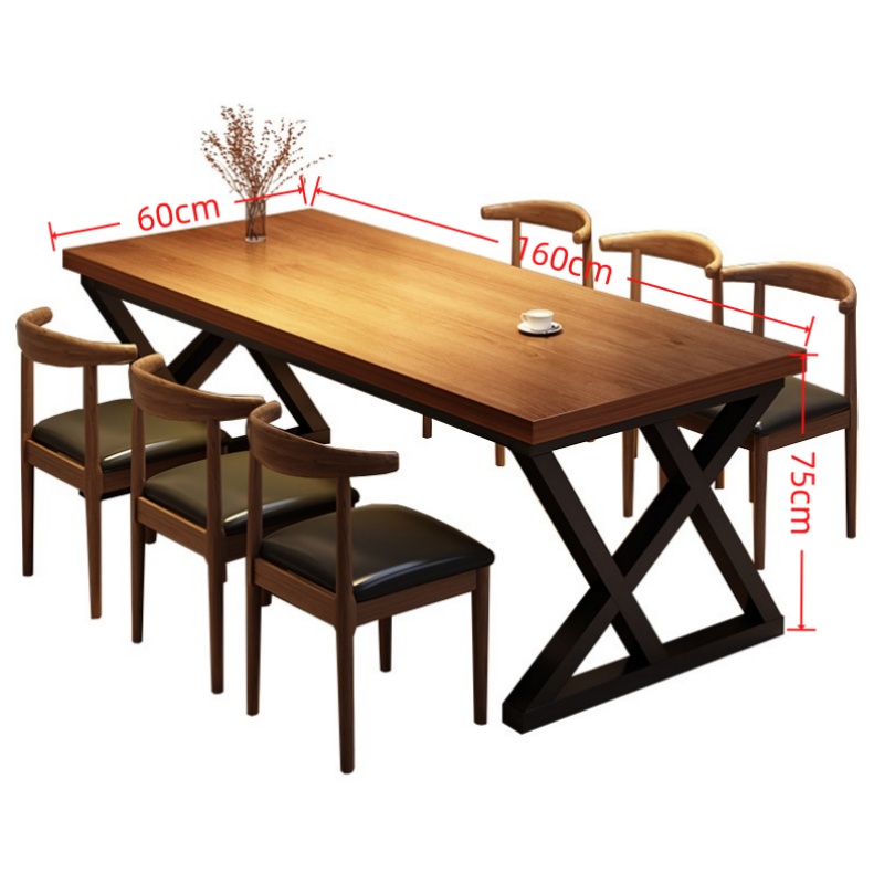 悦兴诚会议桌160*60*75cm+6椅套高清大图