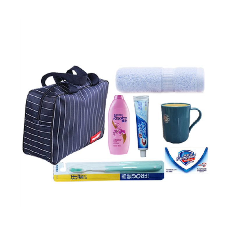 唐聚7件套旅行洗漱包套装(B)洗护用品蓝色 (单位:套)
