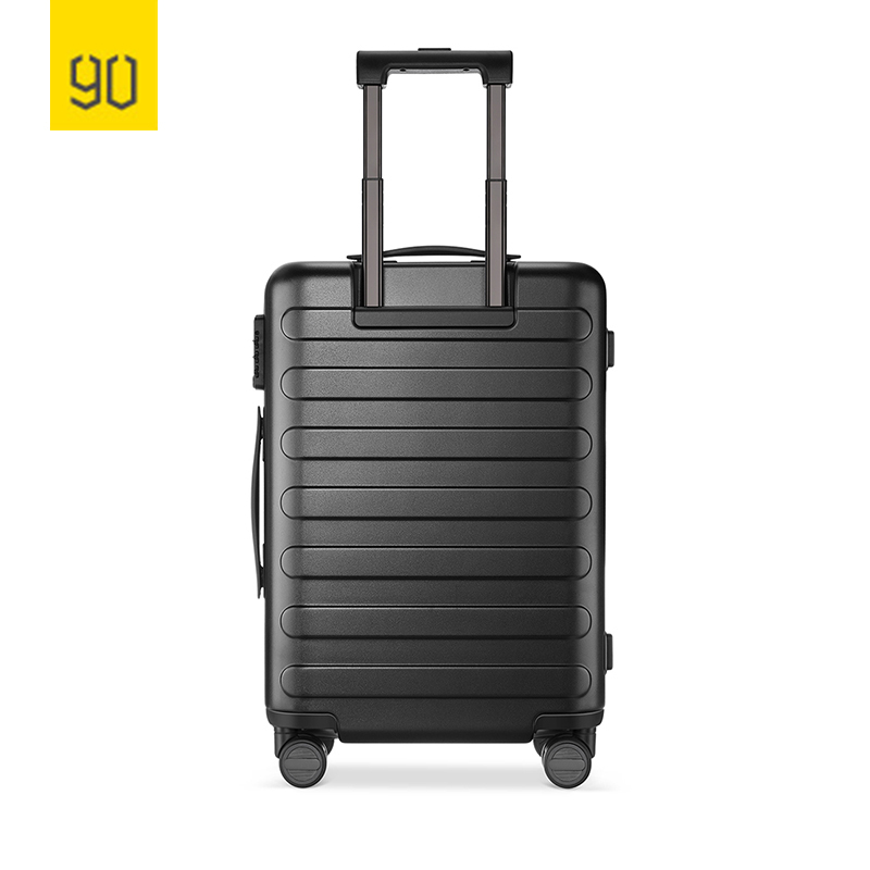 90分商旅两用拉杆箱 静音万向轮登机商务拉杆箱 通用行李箱 18寸 暗夜黑