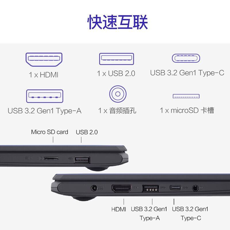 华硕(ASUS)顽石轻薄本15.6英寸办公商务 轻薄便携 笔记本手提电脑 顽石E510 英特尔四核N6000匹敌8代i3/8G内存/256G固态/核显黑180°开合