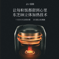 东芝(TOSHIBA)整机原装进口3L家用电饭煲IH立体电磁加热电饭煲 智能预约 铜釜内胆电饭锅RC-CS10M(R)