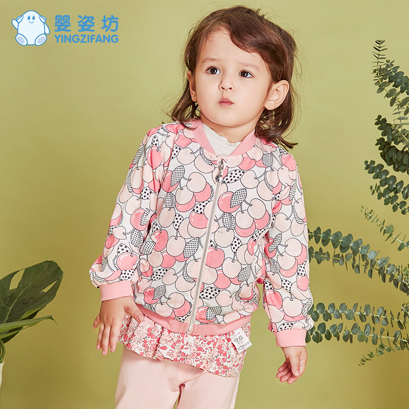 婴姿坊童装女童外套春装女宝韩版公主棒球服外套