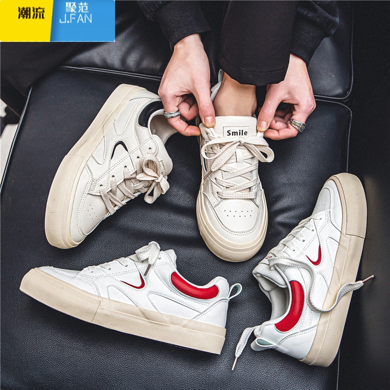 聚范yuanbo男鞋子潮鞋2024新款板鞋男小白鞋百搭超纤皮国潮运动a高清大图