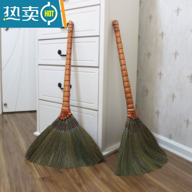 敬平手工编织芒草扫帚软毛扫把家用木地板瓷砖清洁扫头发器单个笤帚图片