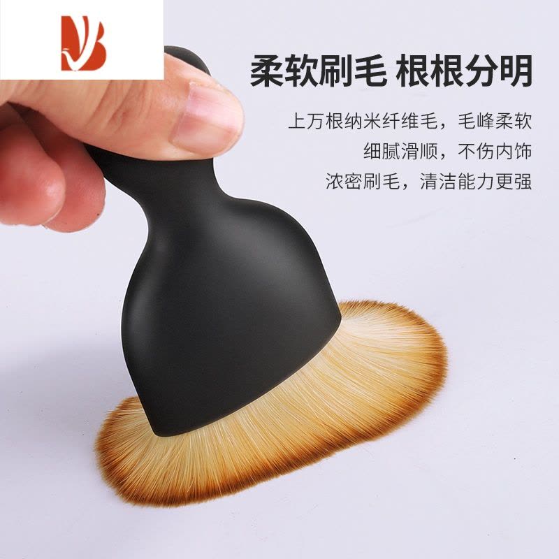 三维工匠汽车内饰扫灰尘软毛刷洗车工具器车内缝隙除尘刷子出风口清洁刷图片