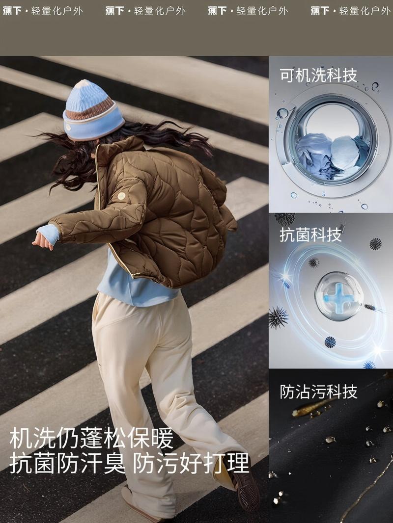 蕉下女士气绒外套(立领、中暖)CL18624-原露米-155/80A(S)高清大图