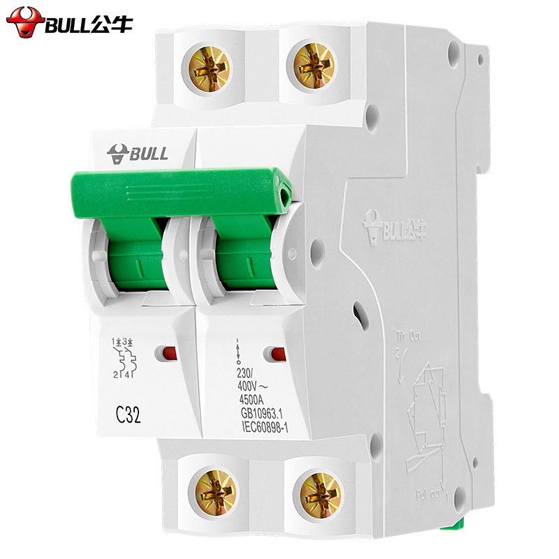 公牛(BULL) 空气开关 2P小型断路器 2P双极32A 家用电源空开 LB-63C32/2