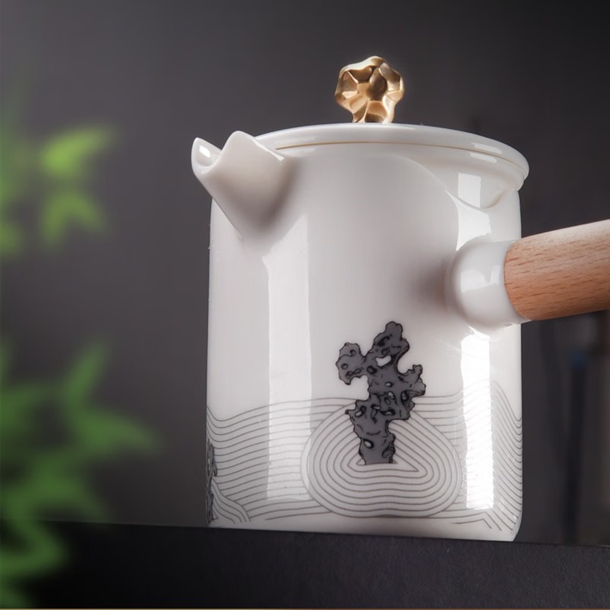 知者觉器-[朴石]茶盘套装现代可定制送礼整套茶具风古韵一人三件套茶具 朴石大套组 1件高清大图