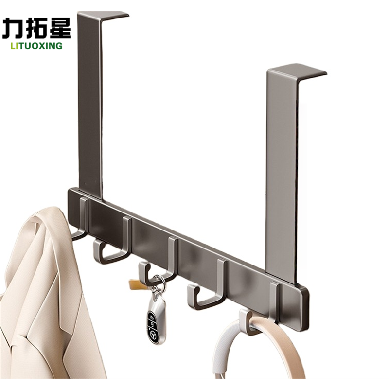 力拓星 门后挂钩 无痕挂衣架 5钩 个高清大图