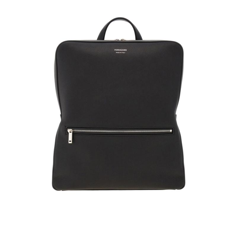 Salvatore Ferragamo奢侈品箱包男顶部提手双肩包 241595-775217 时尚百搭 黑色