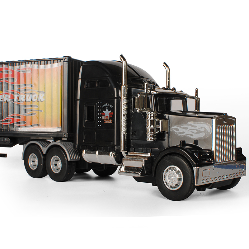 大号惯性工程车货车大卡车模型集装箱运输美式货柜车男孩儿童玩具