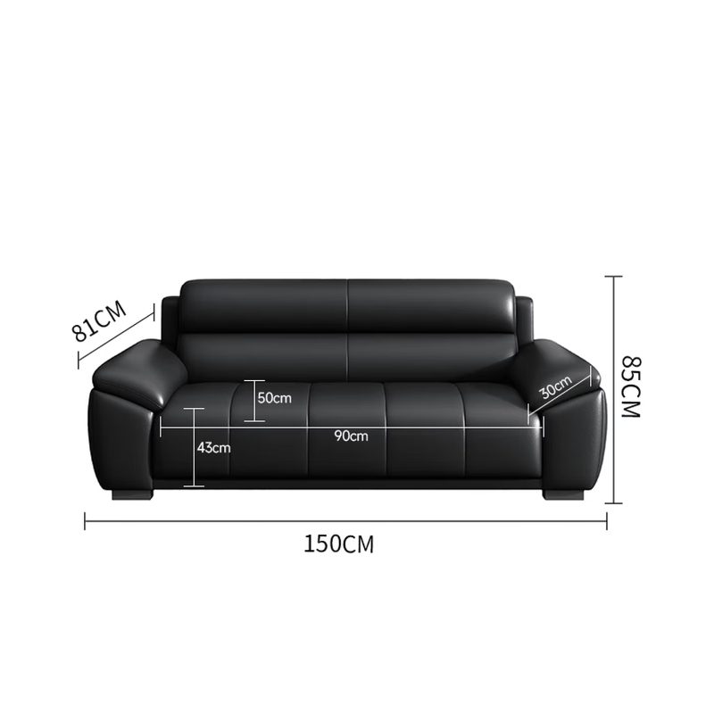 中伟(ZHONGWEI)1500mm *810mm*850mm 办公室沙发会客商务简约洽谈客厅办公沙发双人位