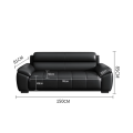 中伟（ZHONGWEI）1500mm *810mm*850mm 办公室沙发会客商务简约洽谈客厅办公沙发双人位