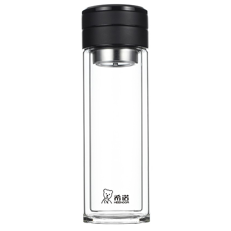 希诺 双层茶水分离玻璃杯360ml XN-7096/个
