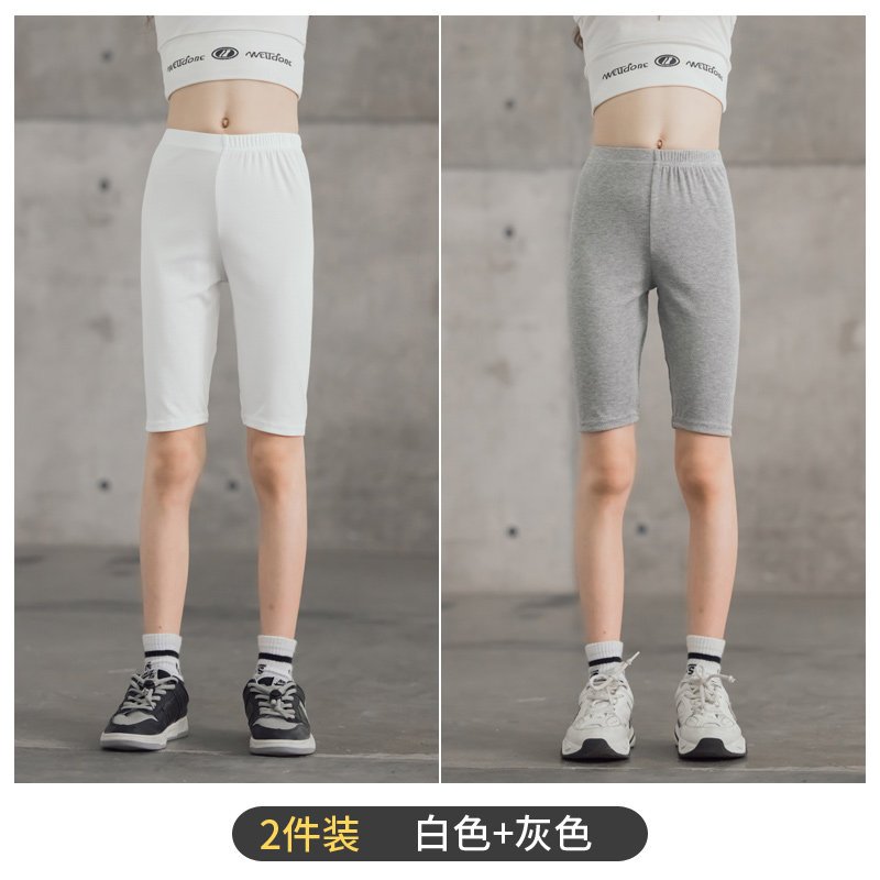 女童五分打底裤夏季薄款莫代尔儿童防走光大童夏装安全短裤配裙子