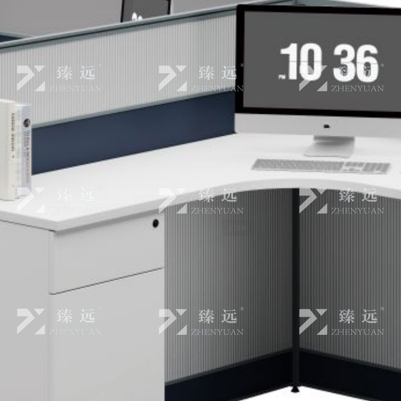 臻远 ZYGW-029职员桌办公桌屏风工作卡位T型四人位高清大图