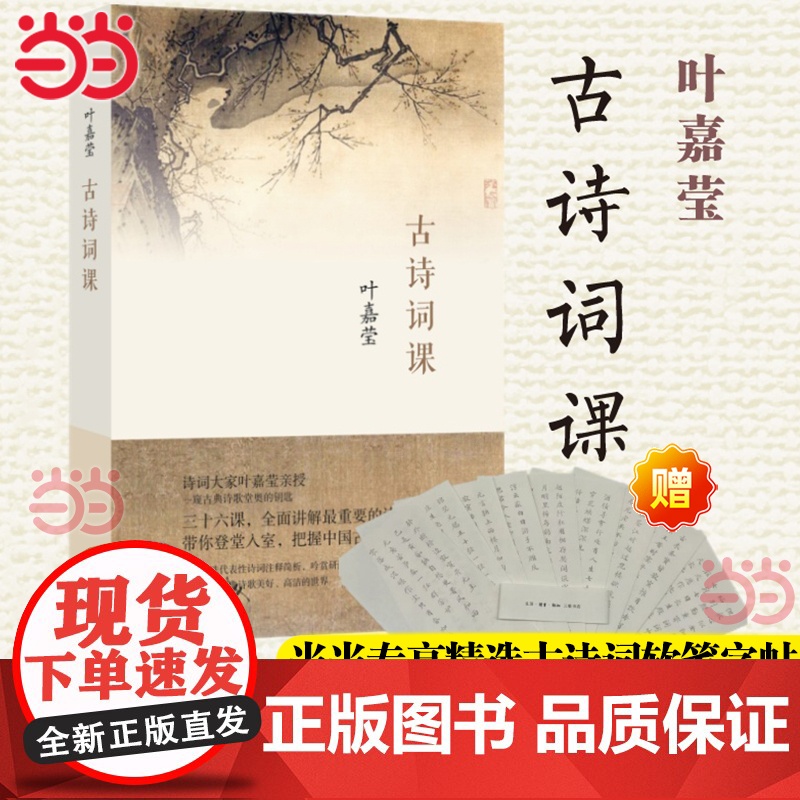 【当当专享精选古诗词软笔字帖】古诗词课 叶嘉莹先生讲解中国古诗词 古诗词修养进阶读物给孩子的古典诗歌唐诗三百首古典文学理