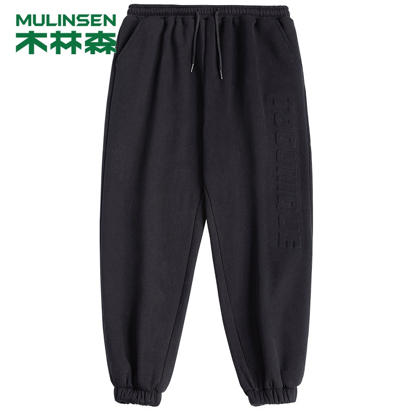 [直营]木林森(MULINSEN)秋冬男装休闲裤立体压花百搭束脚卫裤男
