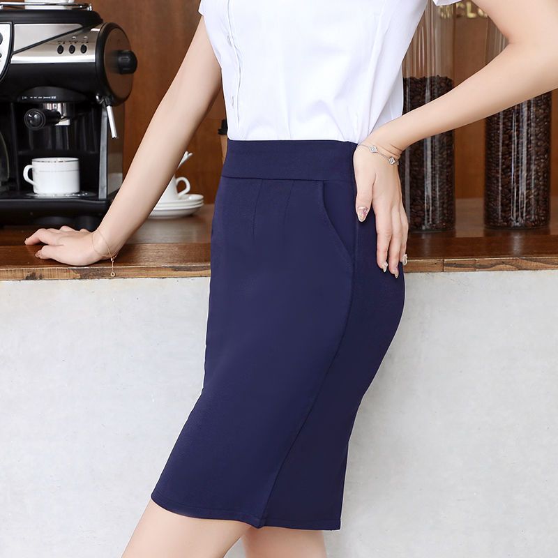 高腰包臀裙夏季一步裙短裙职业裙黑色工作半身裙女新款包裙工装裙