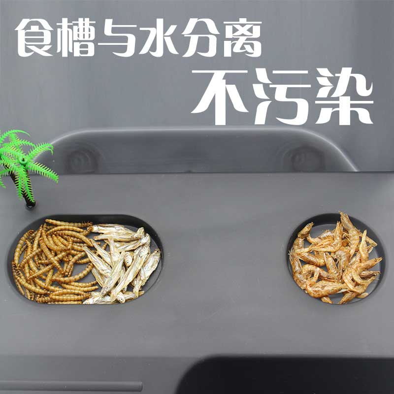 乌龟缸大号水陆缸养龟盆带晒台巴西龟盆龟箱饲养别墅塑料鳄龟高清大图
