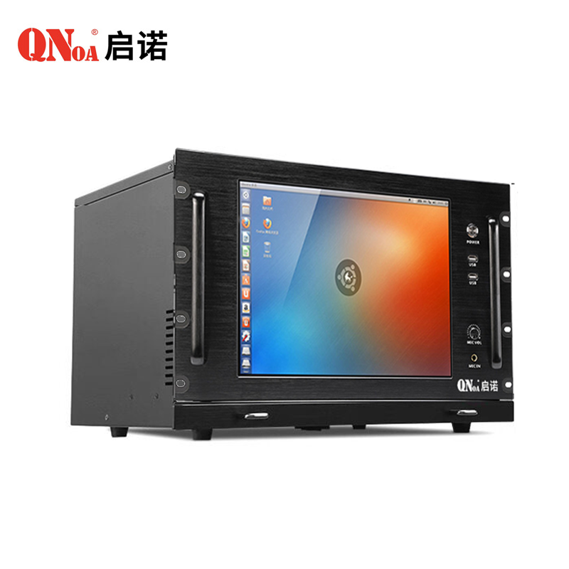 启诺 QN-IP-103BS 网络服务器主机 IP网络数字广播服务器控制终端主机 台 黑色高清大图