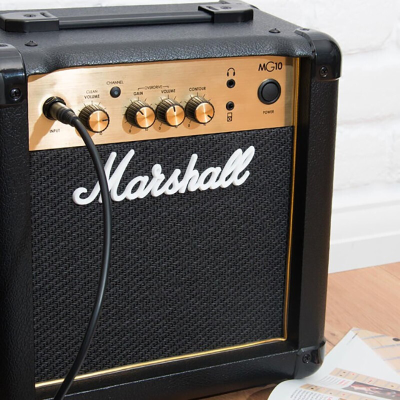 马歇尔(Marshall)吉他音箱 MG10G电吉他音箱 初学原声失真效果马勺电吉他音响 24W