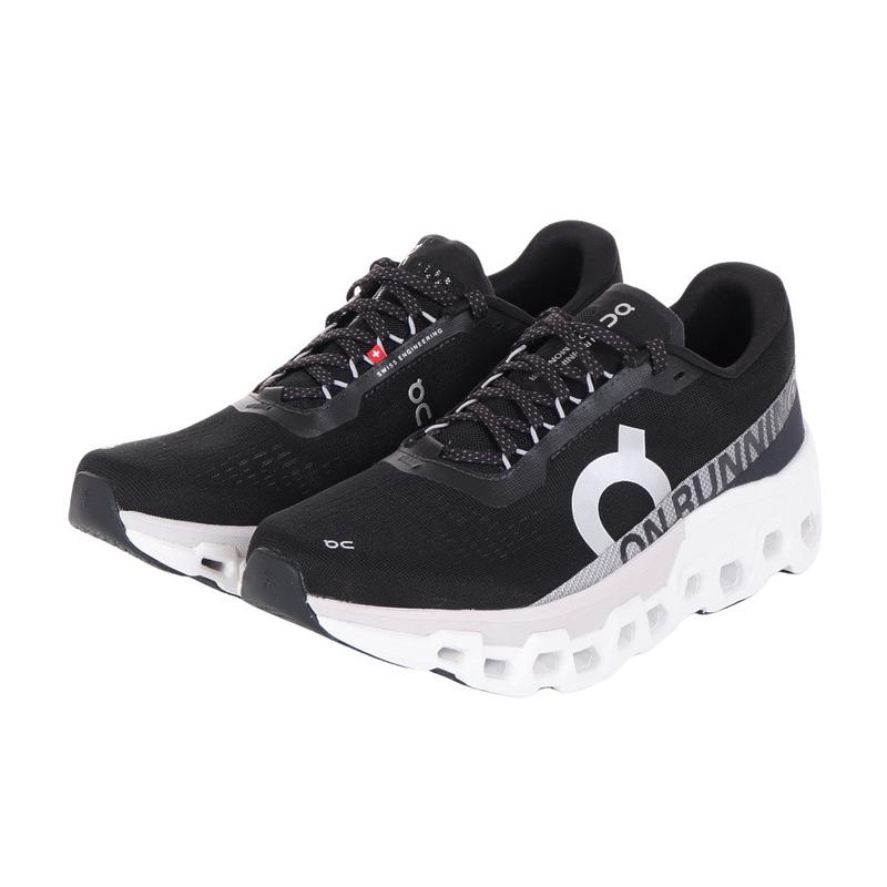 ON男士专业长跑训练缓震越野跑鞋云 monster 黑白大底回弹马拉松 jo高清大图