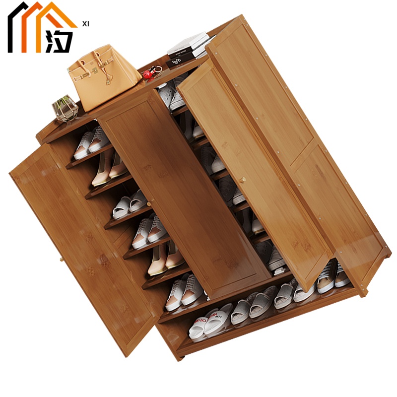 汐多层鞋柜三门个高清大图