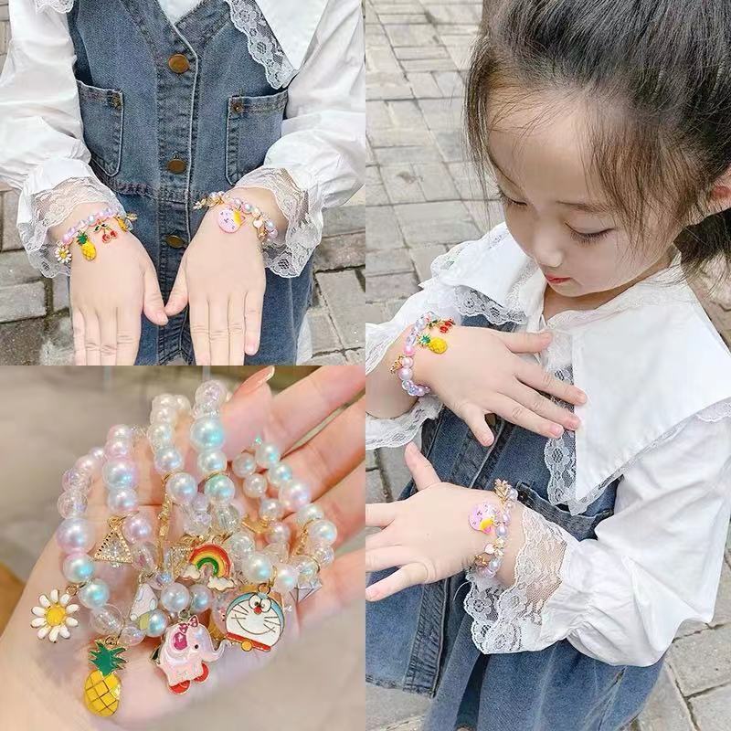 儿童手链女公主串珠卡通可爱小孩女童手环学生首饰手镯饰品宝宝5蝴蝶