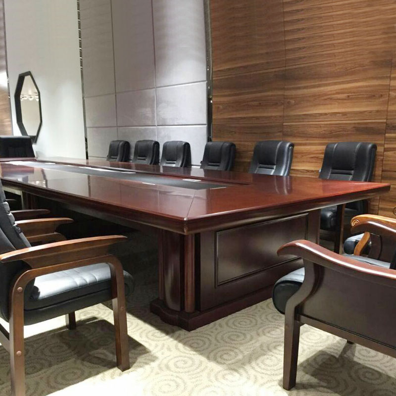 【田珍】实木会议桌4000*1600*760mm高清大图