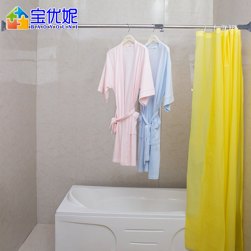 宝优妮 宝优妮窗帘杆免打孔卧室家用门帘挂杆浴室晾衣杆撑杆不锈钢伸缩杆 DQ0240冷灰色