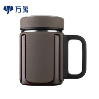 万象(WANXIANG) 380ML实用商务型保温杯 双层耐热办公水杯 带茶漏滤网手柄杯 S11P