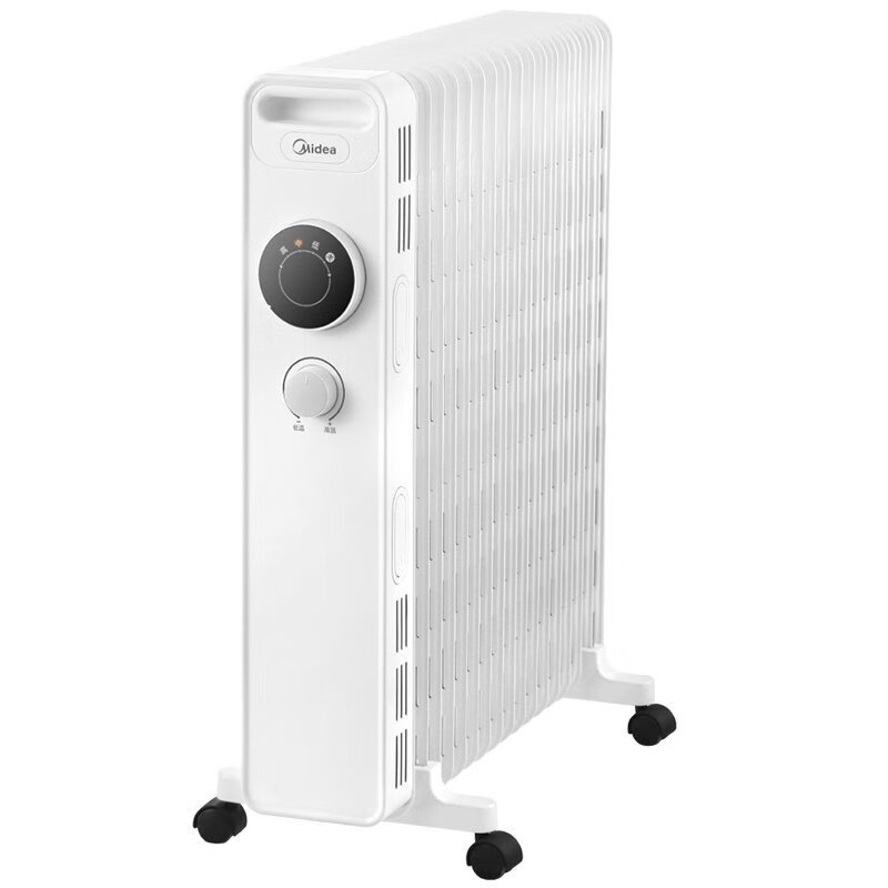 美的(Midea) NYW-MG取暖电暖器烤火炉电热油汀3000W大功率17片自动控温干衣晾衣架